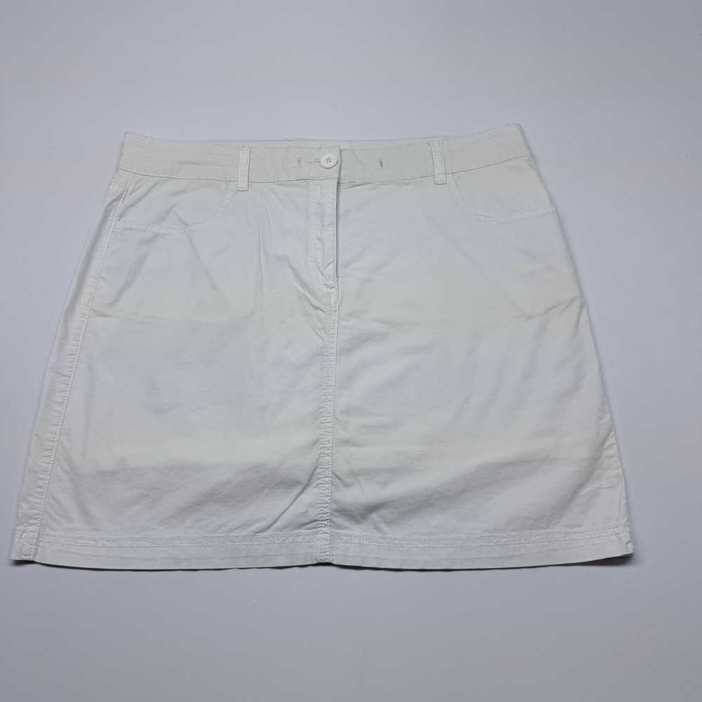 Kim Rogers White Cotton Blend Skort Womens Size 14
